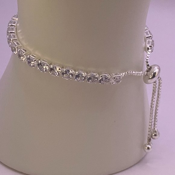 Sterling Silver Cubic Zirconia Tennis Bracelet - Picture 4 of 4